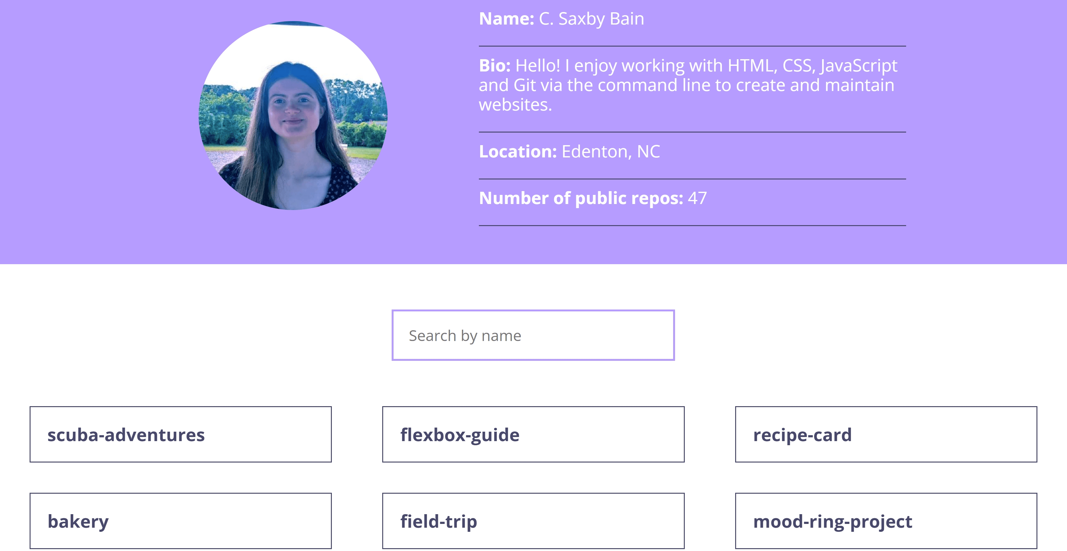 GitHub Repo Gallery.